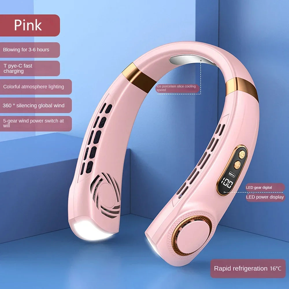 2026 Mini Hands-Free Personal Air Conditioner with Digital Display Rechargeable Air Conditioner Neck Ventilator