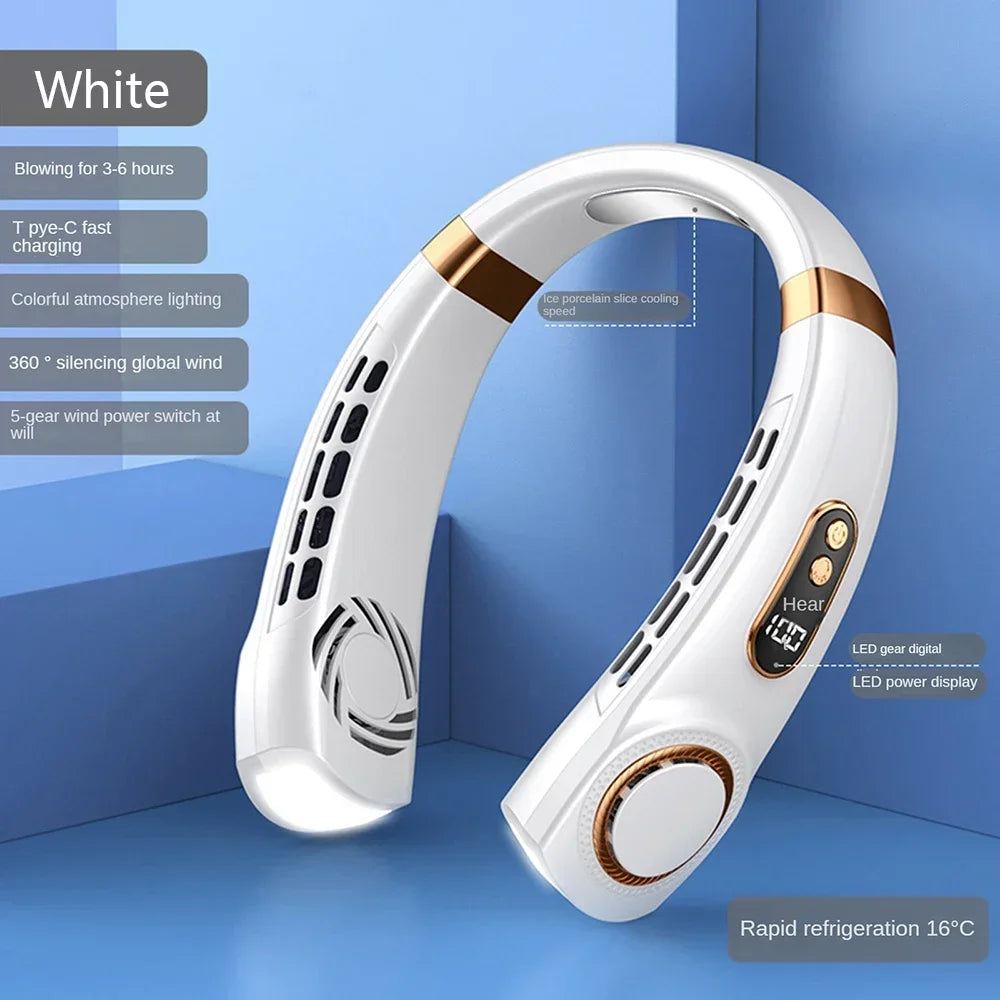 2026 Mini Hands-Free Personal Air Conditioner with Digital Display Rechargeable Air Conditioner Neck Ventilator