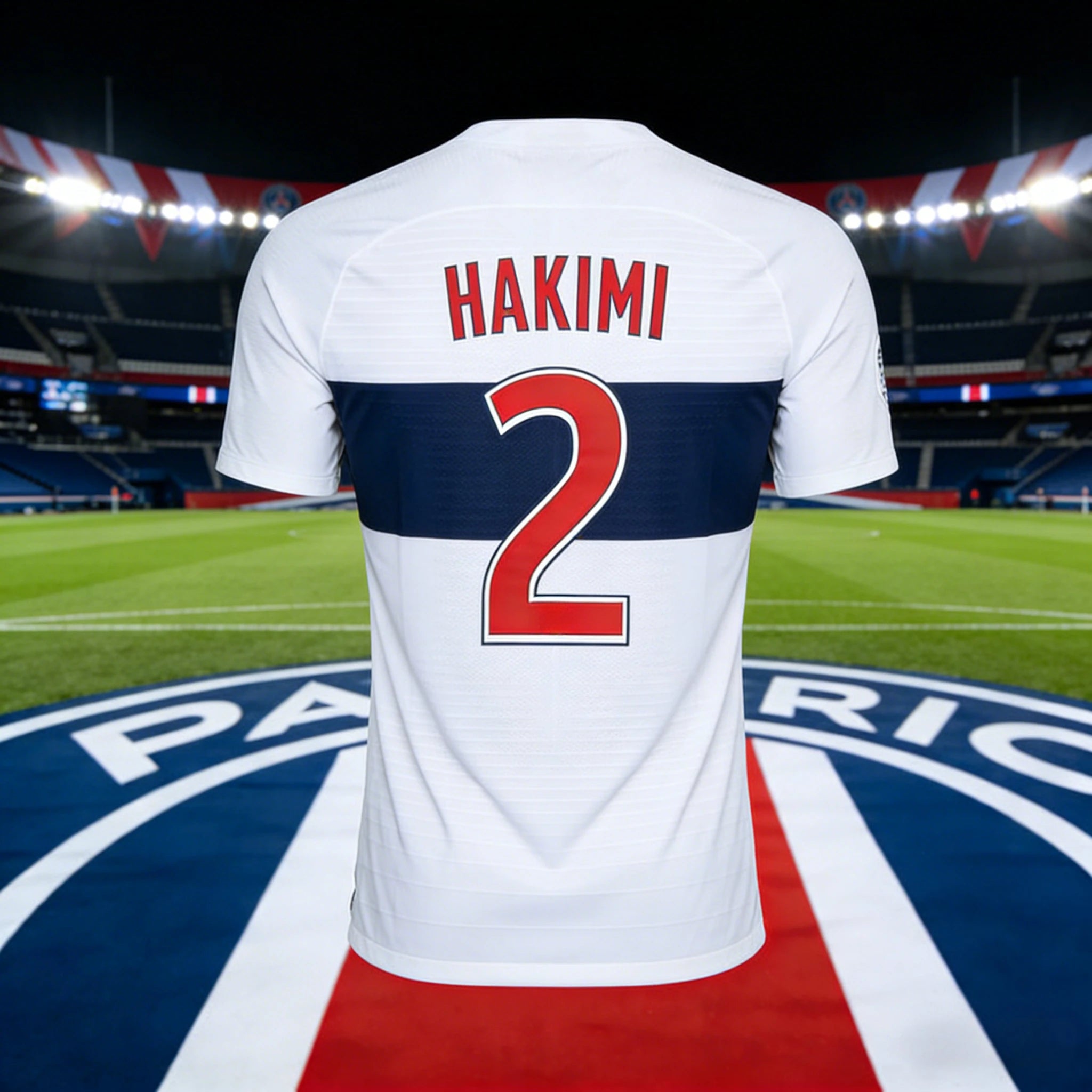 2026 Hot Sale Hakimi #2 Jersey - Dark Blue with Red Stripes Bold Red Number Stadium Vibe Premium Match-Day Apparel for Fans